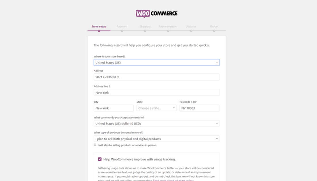 com crear detalls comercials de la configuració de la botiga online de woocommerce